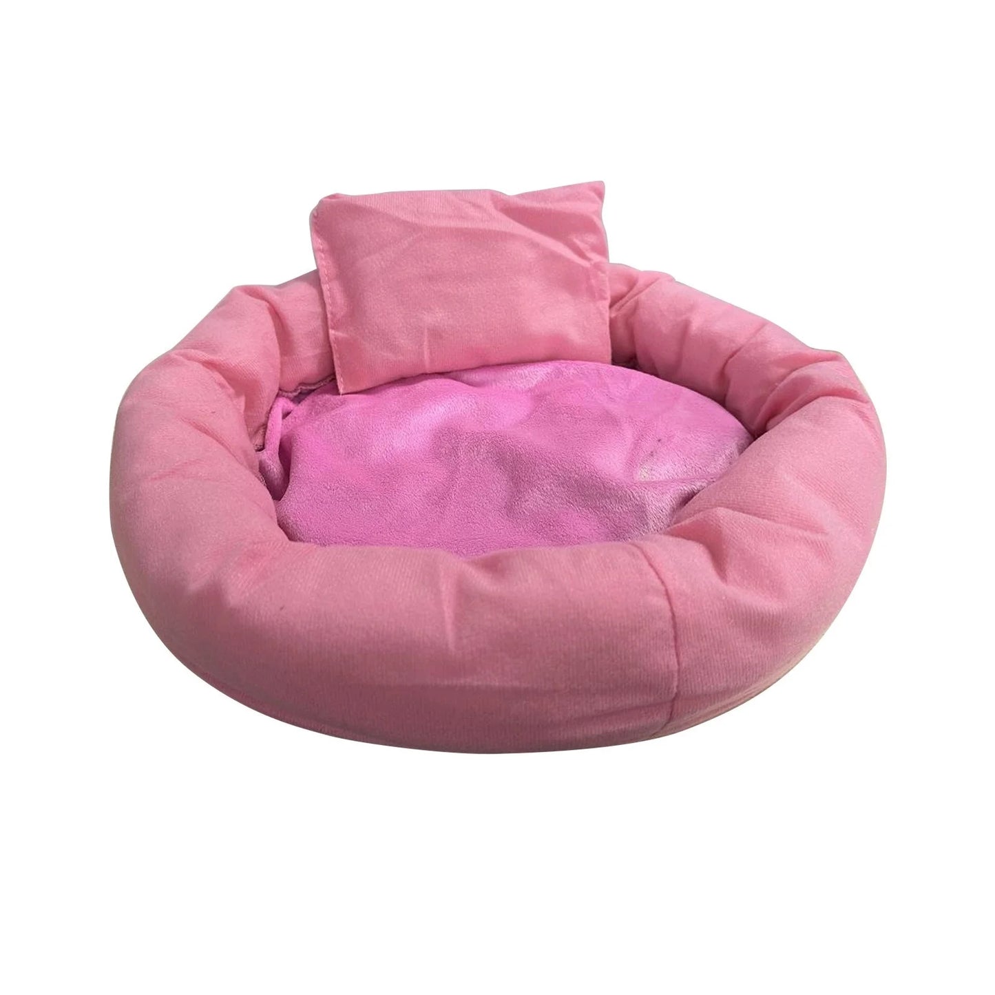 Calming Dog Beds with Pillow for Small Medium Dogs and Cats, Harley round Dog Cuddler Cozy Bed, Washable Fluffy Plush Pet Bed Thickened Dog Kennel Mat for Puppy Sleeping